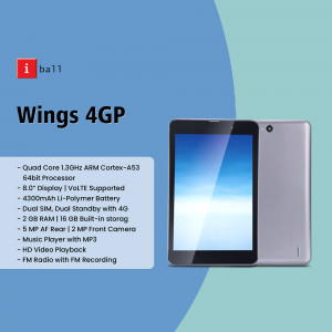 iBall Wings 4GP tablet with specifications