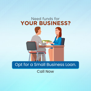 Illustration of a business meeting discussing funding options for a small business loan.