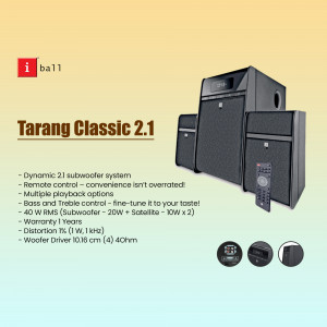 iBall Tarang Classic 2.1 speaker system with remote control