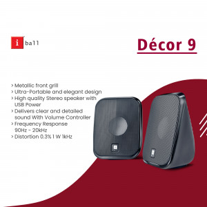 iBall Décor 9 portable speakers with metallic front grill