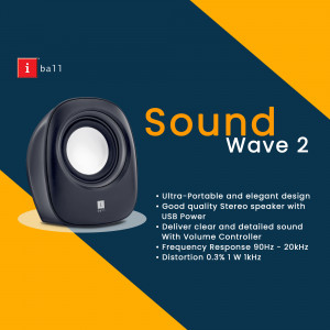 iBall Sound Wave 2 portable stereo speaker with USB power