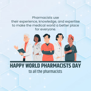 Illustration of diverse pharmacists celebrating World Pharmacists Day