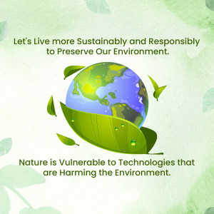 Earth held in a green leaf, symbolizing sustainability and environmental responsibility.