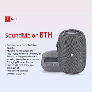 iBall SoundMelon BTH portable speaker in grey color