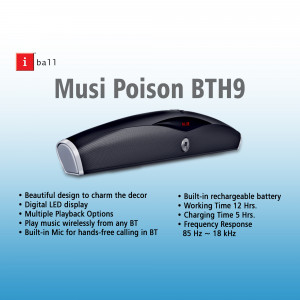 iBall Musi Poison BTH9 Bluetooth Speaker - Black