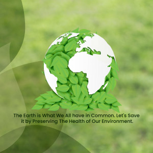 A globe made of leaves representing environmental health and preservation.