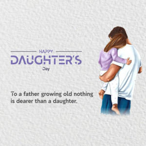 Father and daughter embracing, celebrating Daughter's Day