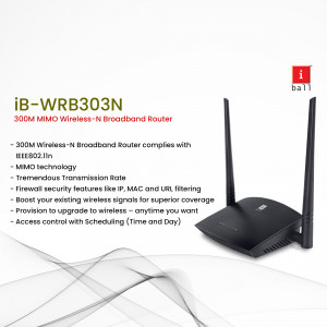 iBall WRB303N 300M MIMO Broadband Router