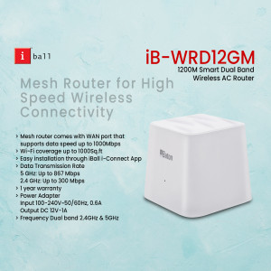 iBall Mesh Router - 1200M Dual Band Wireless AC Router