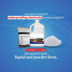 Waterproofing chemicals in liquid and powder form