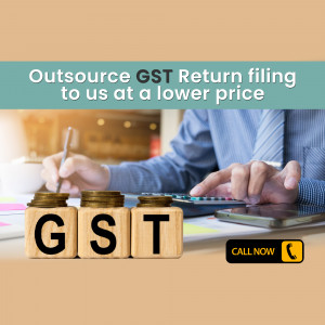 Image promoting GST return filing outsourcing services