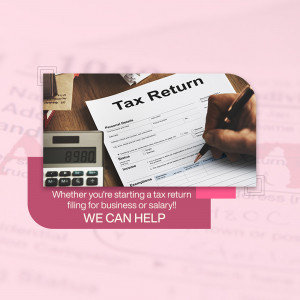 Image of a hand filling out a tax return form with a calculator and financial documents.
