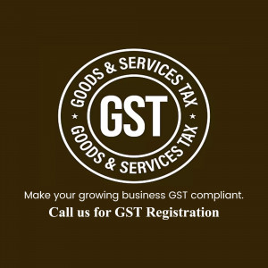 GST logo with text promoting GST registration for businesses