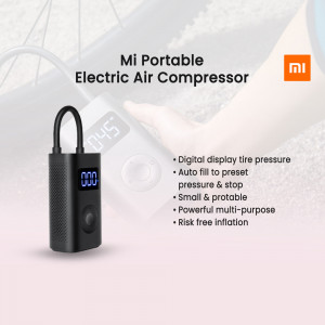 Mi Portable Electric Air Compressor - Black and Pink Advertisement
