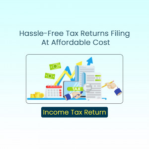 Image depicting tax return filing with money, charts, and a calendar.
