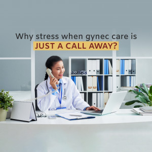 Doctor on the phone providing gynecological care