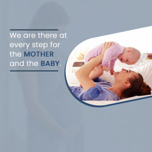 A mother lovingly interacting with her baby, representing care and support.