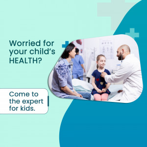 Doctor examining a young girl with her mother present in a hospital setting.