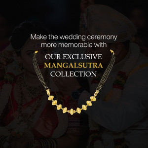 Close-up of a couple with a focus on a gold mangalsutra necklace