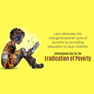 Image depicting children formed within the silhouette of a person, promoting education to break the cycle of poverty.