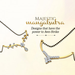 Close-up of gold and diamond mangalsutra designs