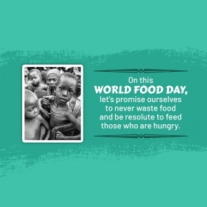 Image depicting children in need with a World Food Day message.