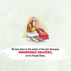 Image of Maharishi Valmiki writing the Ramayana