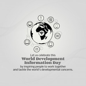 Illustration depicting global connectivity and information sharing for World Information Development Day.