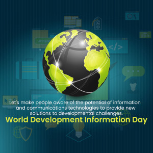 Globe with digital icons representing information and communication technologies