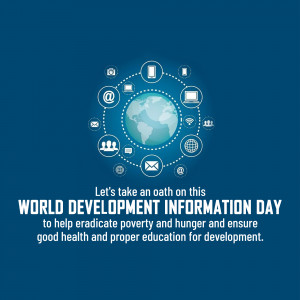 Illustration depicting global connectivity and the message of World Development Information Day.