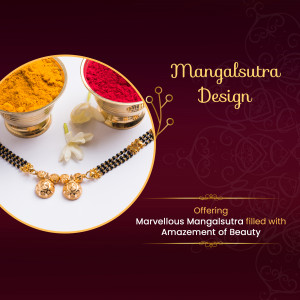Mangalsutra with turmeric and vermillion powder, representing a traditional Indian wedding ritual.