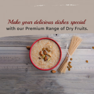 Bowl of sweet dish garnished with dry fruits