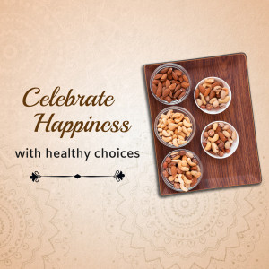 Assortment of nuts in small bowls on a wooden tray