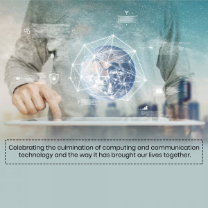 Person interacting with a tablet displaying a global network visualization.