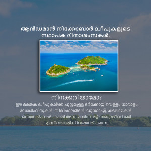 Aerial view of a lush green island surrounded by turquoise waters.
