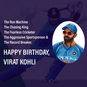 Virat Kohli Birthday Graphic