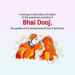 Bhai Dooj celebration image with brother and sister