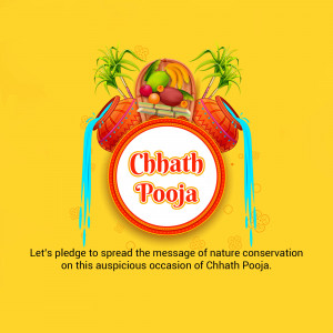 Illustration of Chhath Puja offerings in a basket with traditional elements.