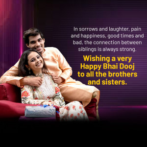 Brother and sister celebrating Bhai Dooj