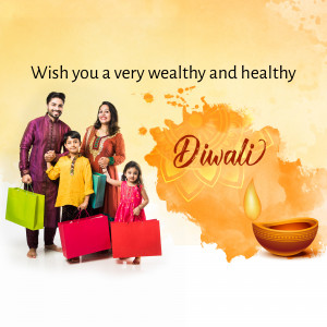 Happy Diwali Family Wishes Banner For Twitter
