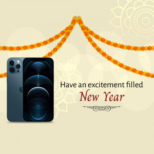 iPhone 12 with New Year decorations