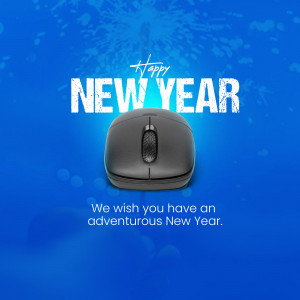 New Year greeting with a computer mouse