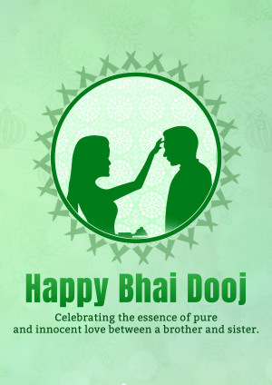 Silhouette of a brother and sister celebrating Bhai Dooj