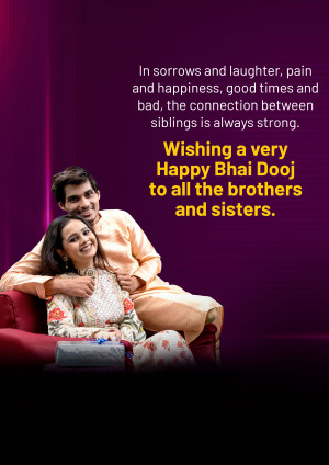 Brother and sister celebrating Bhai Dooj