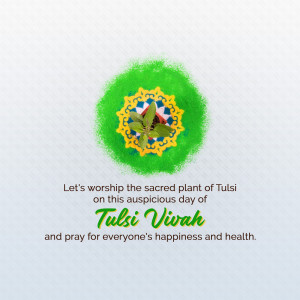 Image depicting Tulsi Vivah, a Hindu festival celebrating the marriage of the Tulsi plant.
