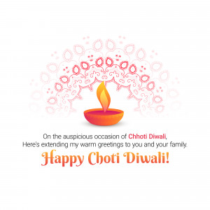 Diwali lamp with decorative background and festive greetings