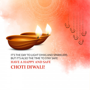 Diwali oil lamps and festive decorations