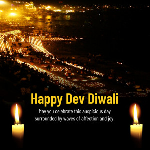 Aerial view of lights during Dev Diwali festival