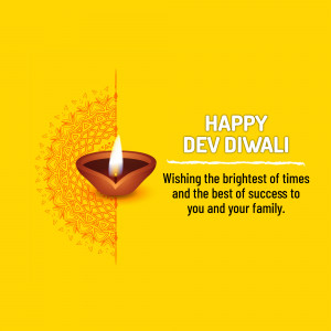 Diwali lamp with festive decorations and text wishing a bright future