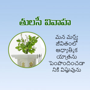 Image depicting Tulsi Vivaha, a Hindu tradition of marrying the Tulsi plant.